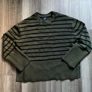 GAP Striped Oversized Crew Neck Sweater